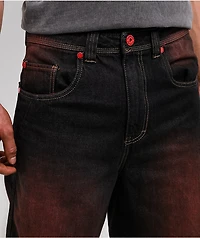 Vitriol Riddle Black Wash Loose Fit Skate Shorts