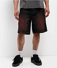 Vitriol Riddle Black Wash Loose Fit Skate Shorts