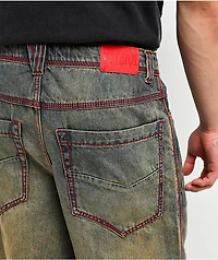 Vitriol Riddle Loose Fit Denim Shorts