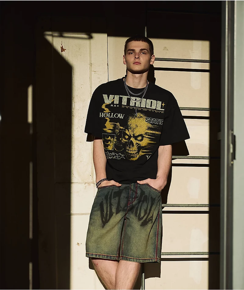 Vitriol Riddle Loose Fit Denim Shorts