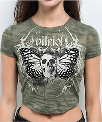 Vitriol Sabrina Green Crop T-Shirt