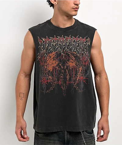 Vitriol Sacrifice Black Wash Tank Top