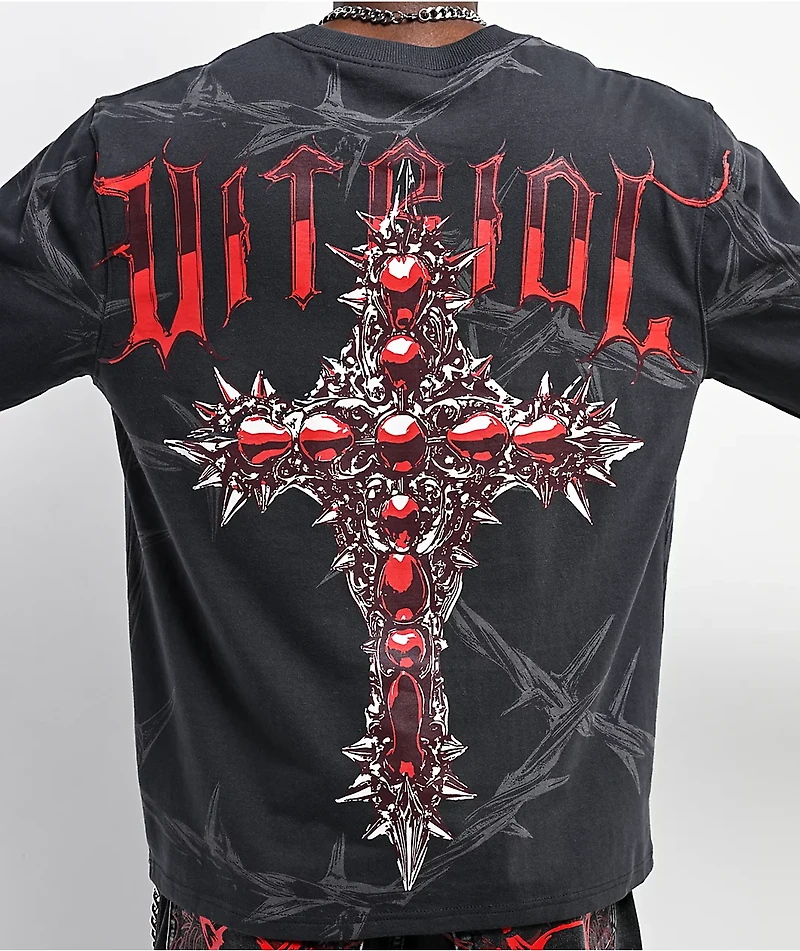 Vitriol Sacrilege Black Long Sleeve Boxy T-Shirt