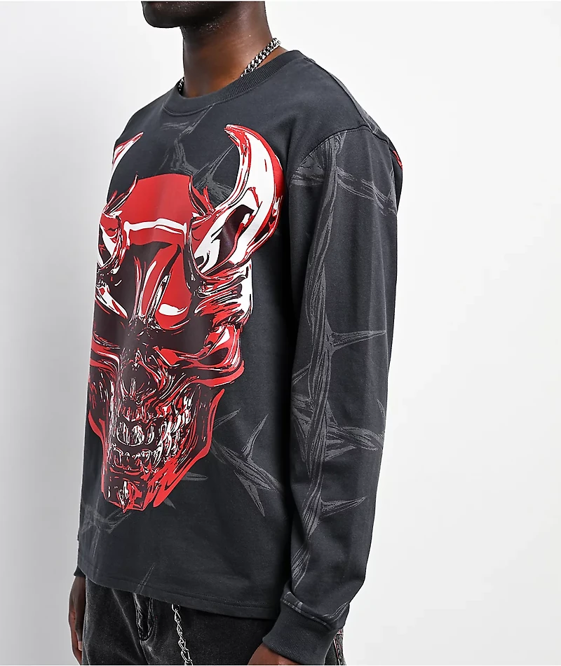 Vitriol Sacrilege Black Long Sleeve Boxy T-Shirt