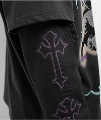Vitriol Saint Black 2fer Long Sleeve T-Shirt