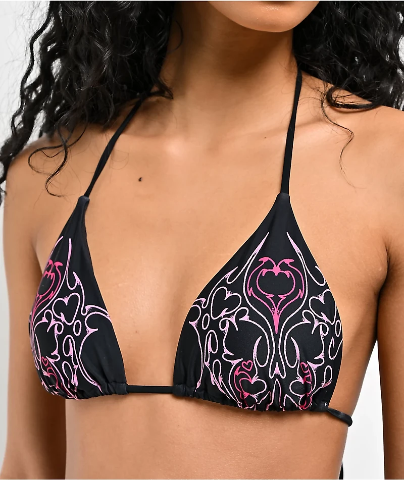 Vitriol Shae Black Triangle Bikini Top