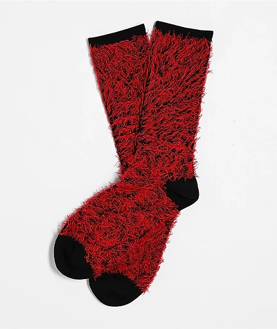 Vitriol Shag Black & Red Crew Socks