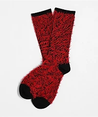 Vitriol Shag Black & Red Crew Socks