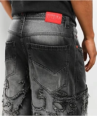 Vitriol Siphon Black Wash Ultra Loose Shorts