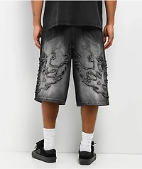 Vitriol Siphon Black Wash Ultra Loose Shorts