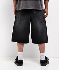 Vitriol Siphon Black Wash Ultra Wide Shorts