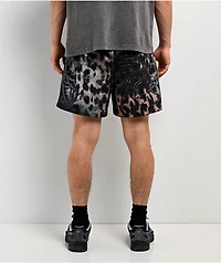 Vitriol Sixth Spawn Leopard Black Mesh Shorts