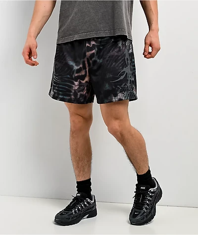 Vitriol Sixth Spawn Leopard Black Mesh Shorts