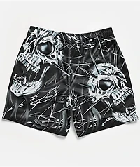 Vitriol Skull Black Mesh Shorts
