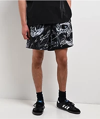 Vitriol Skull Black Mesh Shorts