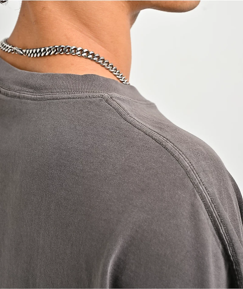 Vitriol Smoky & Ethereal Vintage Grey Boxy Crop T-Shirt