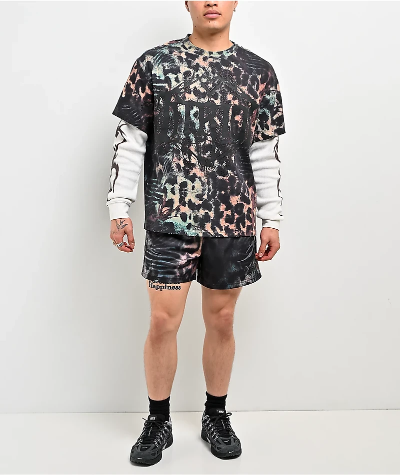 Vitriol Spawn Leopard 2fer Black & White Long Sleeve T-Shirt