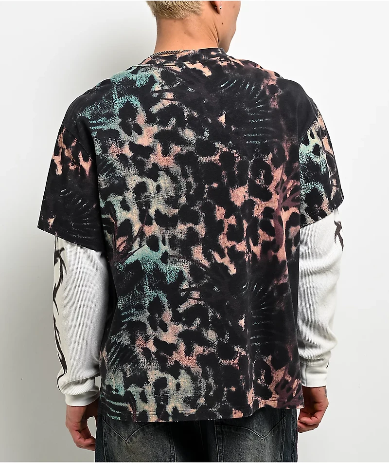 Vitriol Spawn Leopard 2fer Black & White Long Sleeve T-Shirt