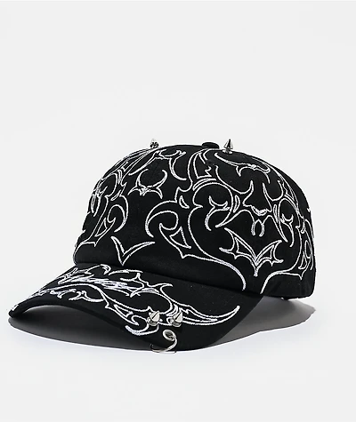 Vitriol Spiked Black Strapback Hat