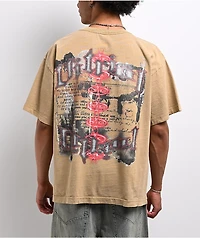 Vitriol Stain Sand Brown Wash T-Shirt