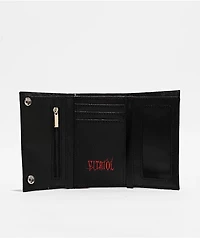 Vitriol Studded Cross Black Chain Wallet