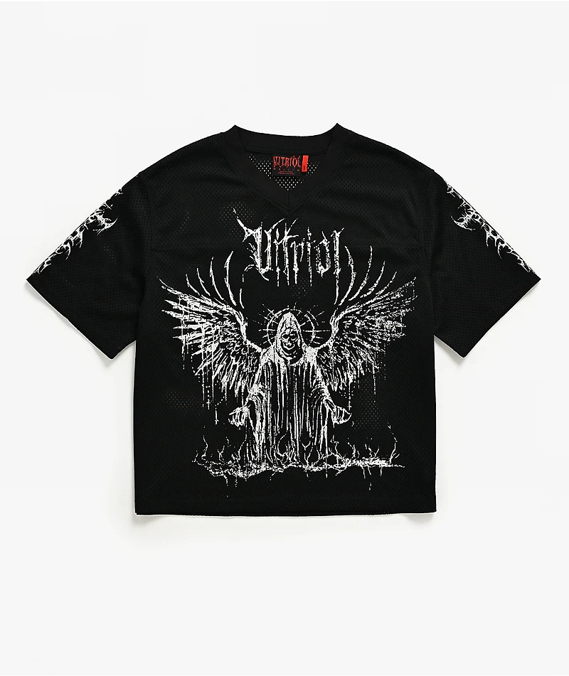 Vitriol Summoned Black Crop Football Jersey