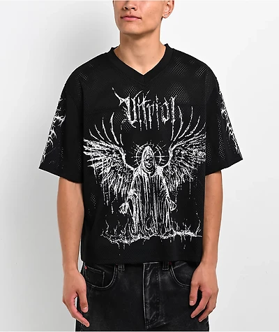 Vitriol Summoned Black Crop Football Jersey