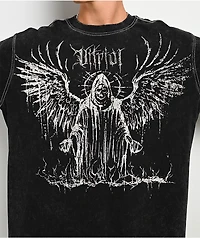 Vitriol Summoned Black Wash & White 2fer Long Sleeve T-Shirt