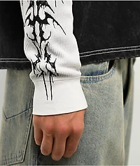 Vitriol Summoned Black Wash & White 2fer Long Sleeve T-Shirt