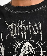 Vitriol Summoned Black Wash & White 2fer Long Sleeve T-Shirt
