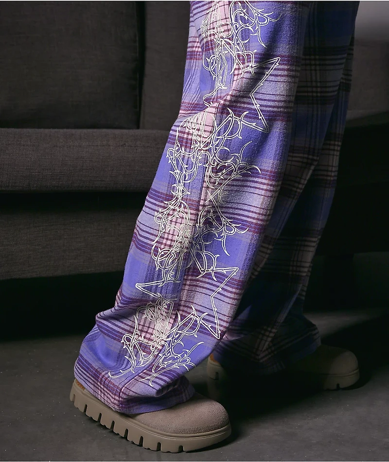 Vitriol Summoned Light Purple Plaid Lounge Pants