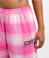 Vitriol Summoned Pink Plaid Lounge Pants