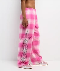 Vitriol Summoned Pink Plaid Lounge Pants