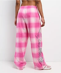 Vitriol Summoned Pink Plaid Lounge Pants