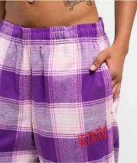 Vitriol Summoned Purple Plaid Lounge Pants