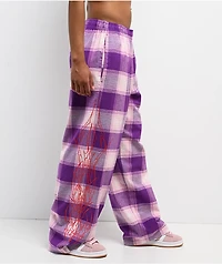 Vitriol Summoned Purple Plaid Lounge Pants