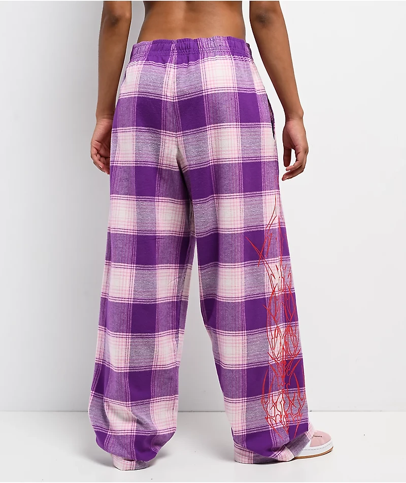 Vitriol Summoned Purple Plaid Lounge Pants
