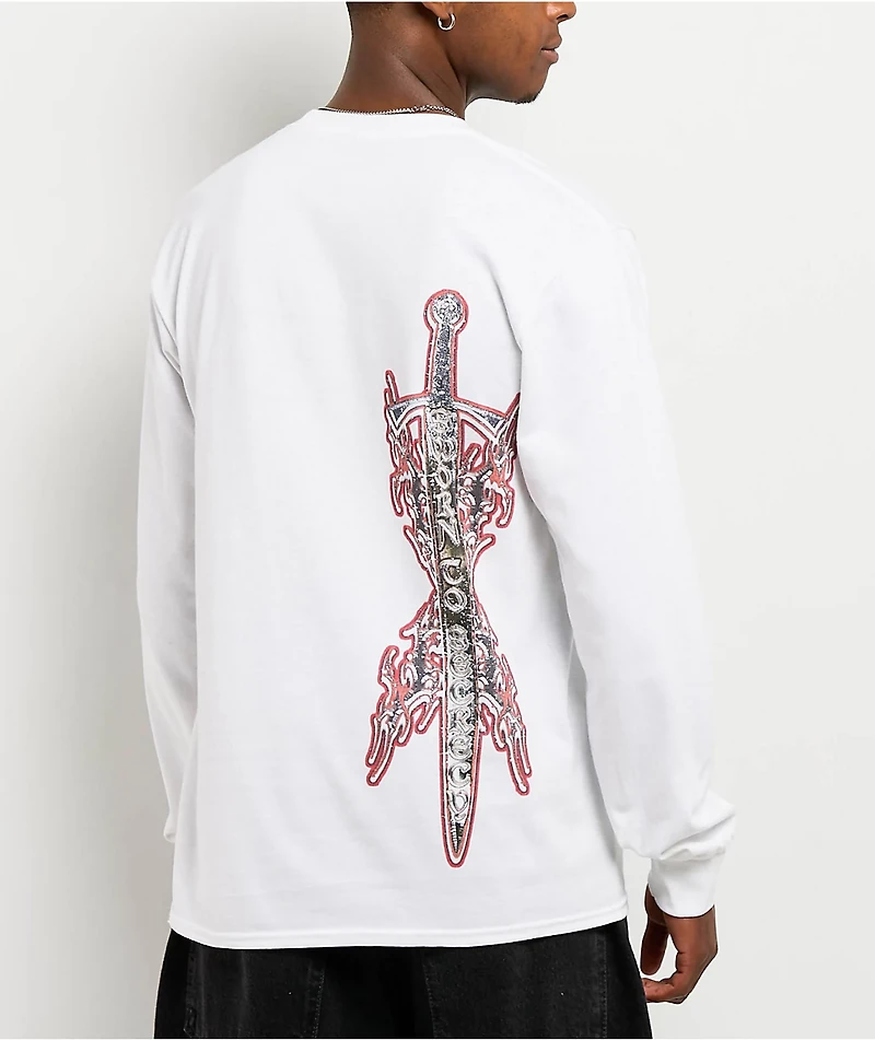 Vitriol Sworn White Long Sleeve T-Shirt