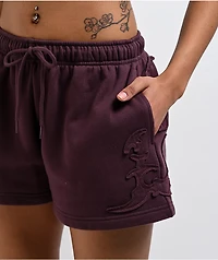 Vitriol Tessa Huckleberry Purple Sweat Shorts