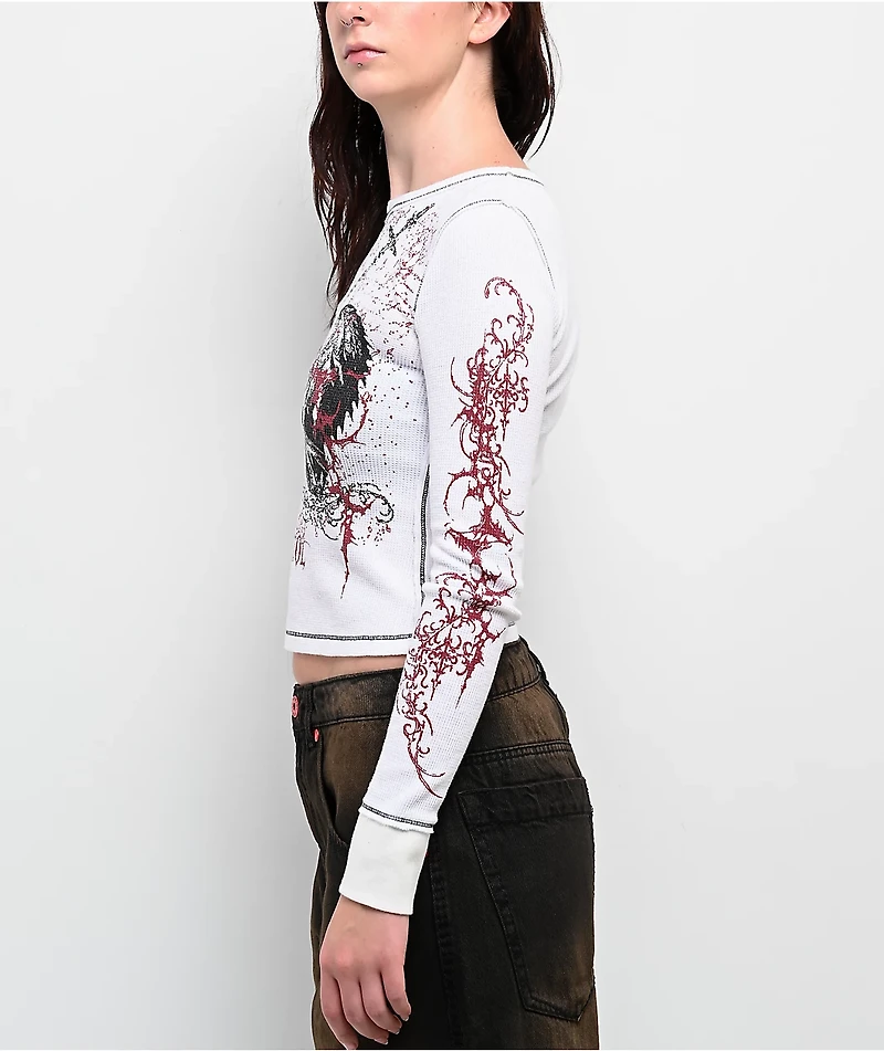 Vitriol Theo White Thermal Long Sleeve T-Shirt