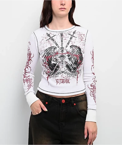 Vitriol Theo White Thermal Long Sleeve T-Shirt
