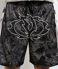 Vitriol Thorn Black & White Mesh Shorts
