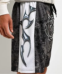 Vitriol Thorn Black & White Mesh Shorts