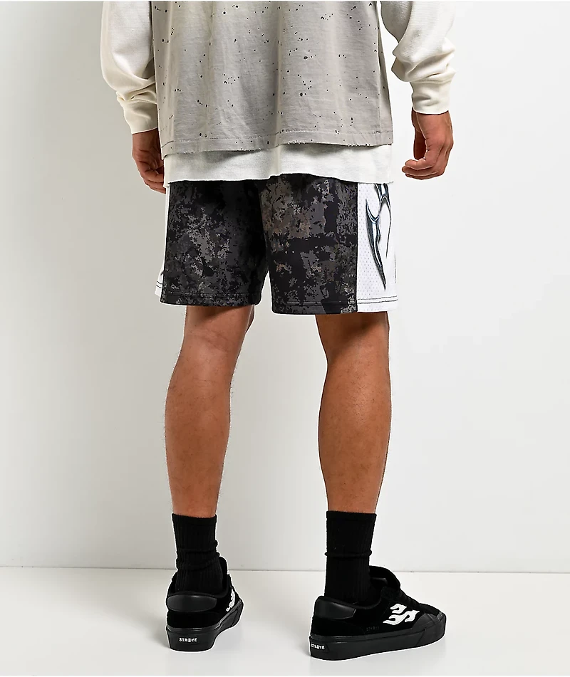 Vitriol Thorn Black & White Mesh Shorts