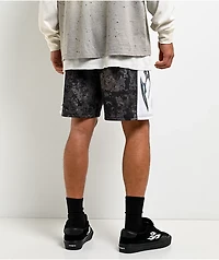 Vitriol Thorn Black & White Mesh Shorts