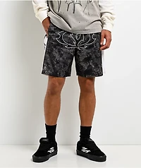 Vitriol Thorn Black & White Mesh Shorts