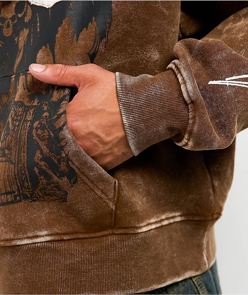 Vitriol Thunder Brown Wash Hoodie