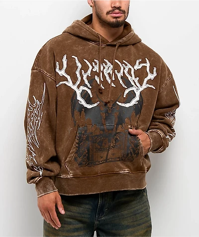 Vitriol Thunder Brown Wash Hoodie