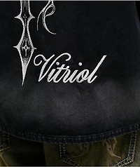 Vitriol Unravel Black Wash Woven Long Sleeve Button Up Shirt
