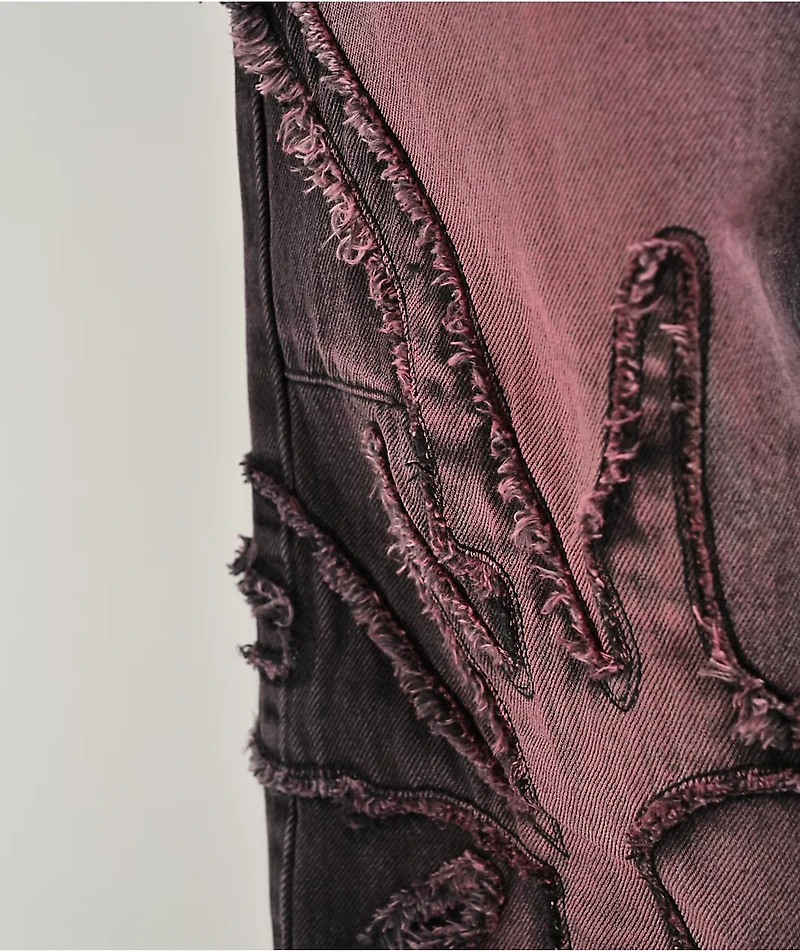 Vitriol Verona Pink Wash Wide Leg Jeans